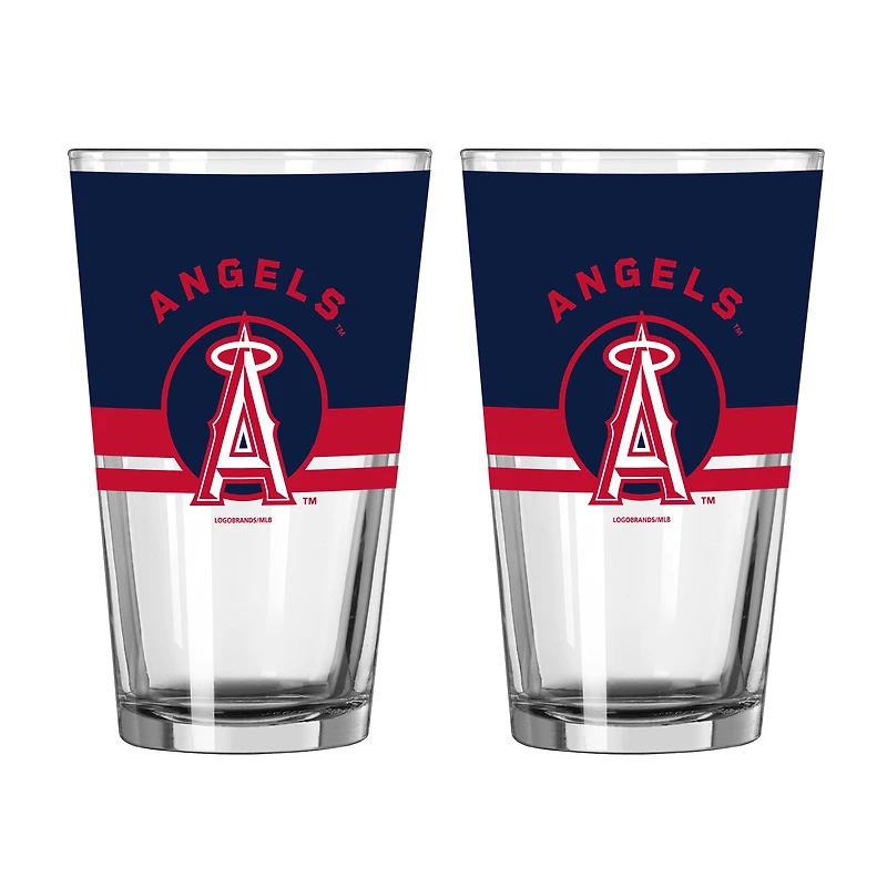 Logo Brands Los Angeles Angels Two-Piece 16oz. Horizon Pint Glass Set