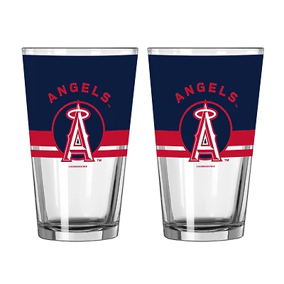 Logo Brands Los Angeles Angels Two-Piece 16oz. Horizon Pint Glass Set