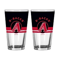Logo Brands Arizona Diamondbacks Two-Piece 16oz. Horizon Pint Glass Set
