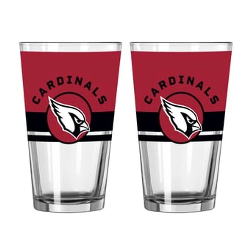 Logo Brands Arizona Cardinals Two-Piece 16oz. Horizon Pint Glass Set