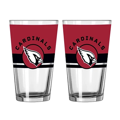 Logo Brands Arizona Cardinals Two-Piece 16oz. Horizon Pint Glass Set