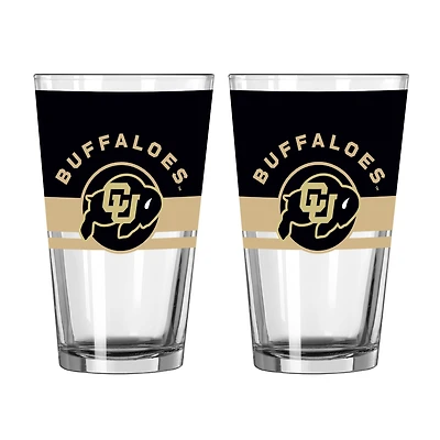 Logo Brands Colorado Buffaloes Two-Piece 16oz. Horizon Pint Glass Set