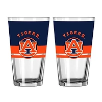 Logo Brands Auburn Tigers Two-Piece 16oz. Horizon Pint Glass Set