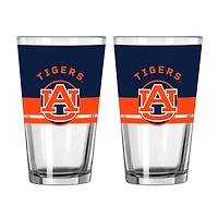 Logo Brands Auburn Tigers Two-Piece 16oz. Horizon Pint Glass Set