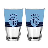Logo Brands Tampa Bay Rays Two-Piece 16oz. Horizon Pint Glass Set