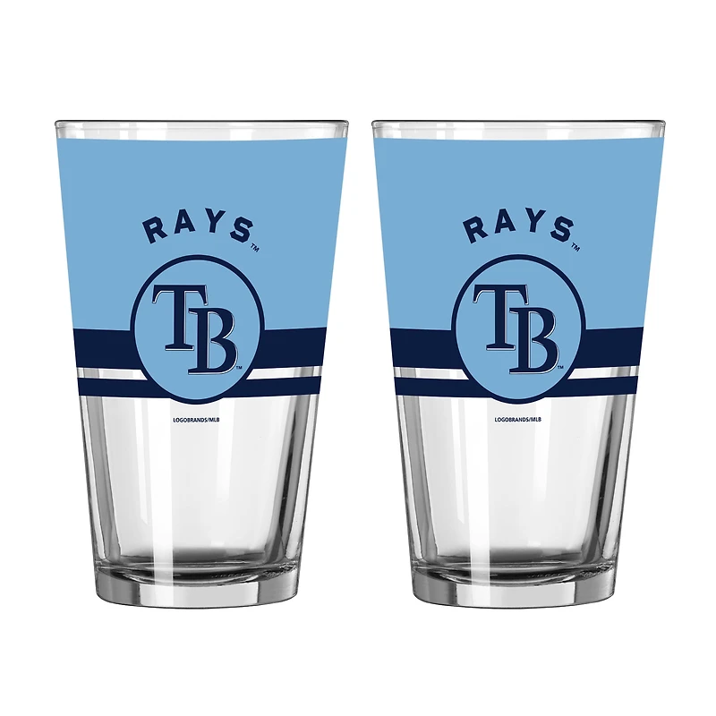 Logo Brands Tampa Bay Rays Two-Piece 16oz. Horizon Pint Glass Set