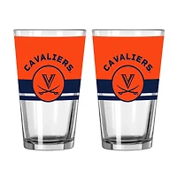 Logo Brands Virginia Cavaliers Two-Piece 16oz. Horizon Pint Glass Set