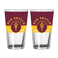 Logo Brands Arizona State Sun Devils Two-Piece 16oz. Horizon Pint Glass Set