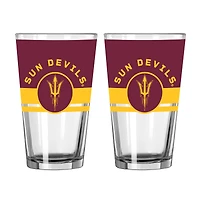 Logo Brands Arizona State Sun Devils Two-Piece 16oz. Horizon Pint Glass Set