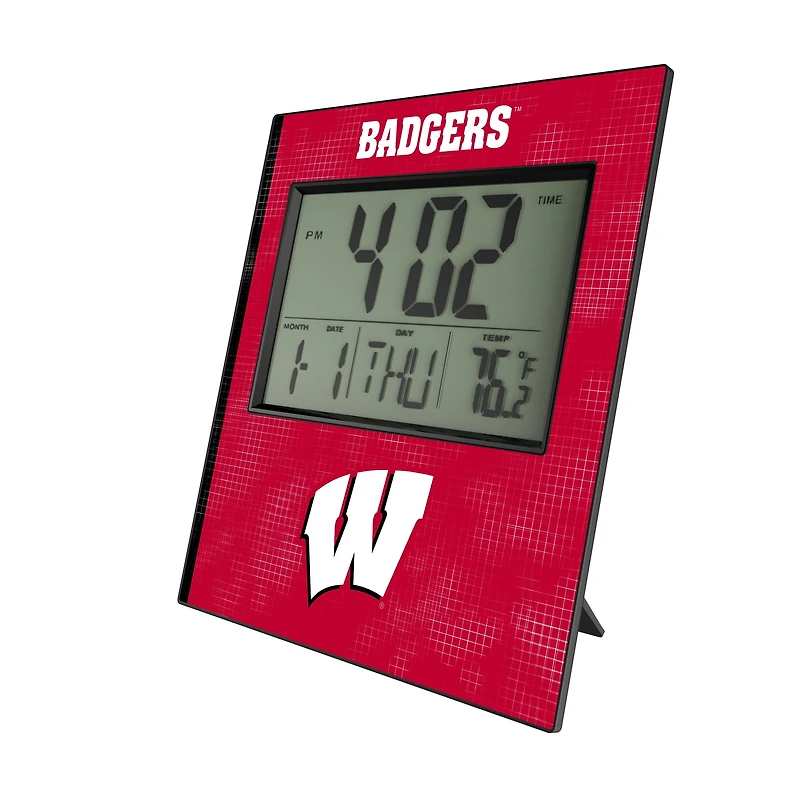 Keyscaper Wisconsin Badgers Hatch Digital Desk Clock