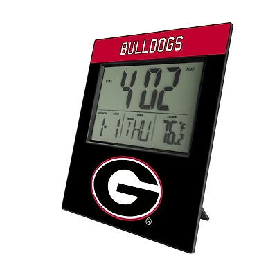 Keyscaper Georgia Bulldogs Color Block Digital Desk Clock