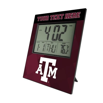 Keyscaper Texas A&M Aggies  Personalized Color Block Digital Desk Clock