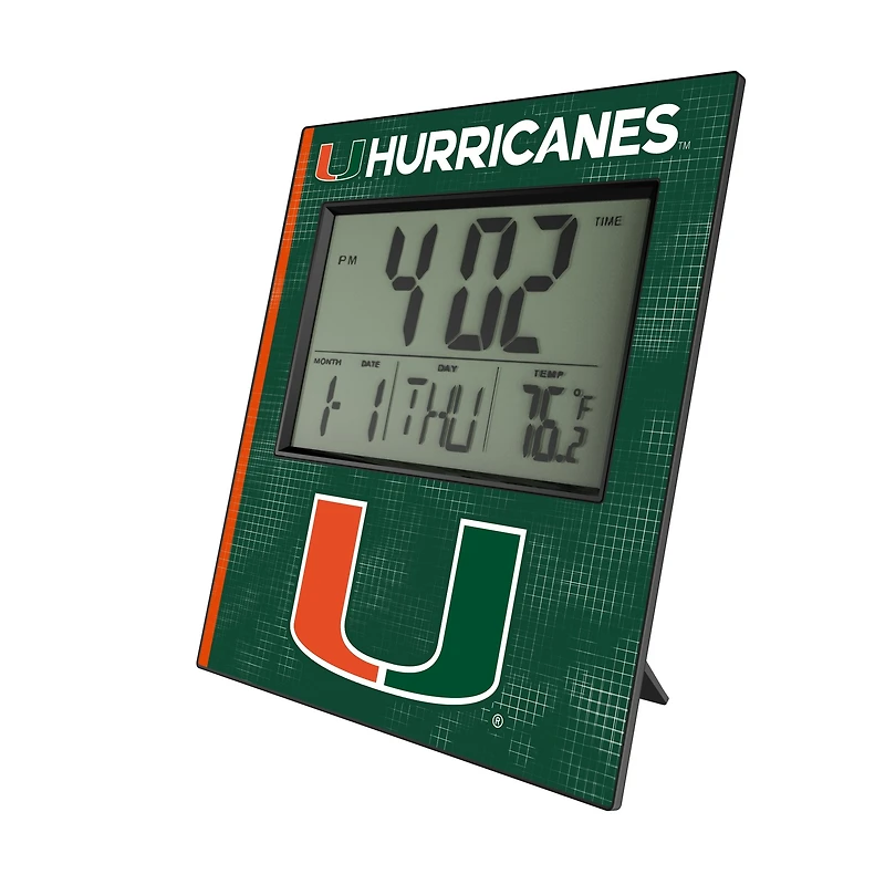 Keyscaper Miami Hurricanes Hatch Digital Desk Clock