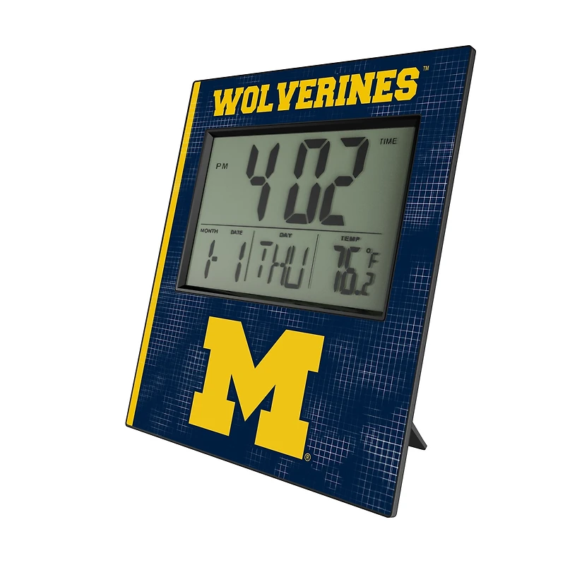 Keyscaper Michigan Wolverines Hatch Digital Desk Clock