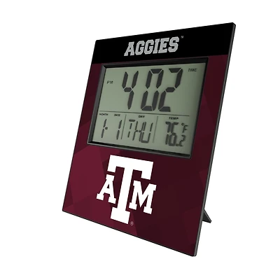 Keyscaper Texas A&M Aggies Color Block Digital Desk Clock