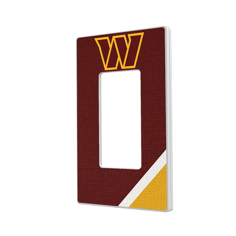 Keyscaper Washington Commanders Diagonal Stripe Single Rocker Light Switch Plate