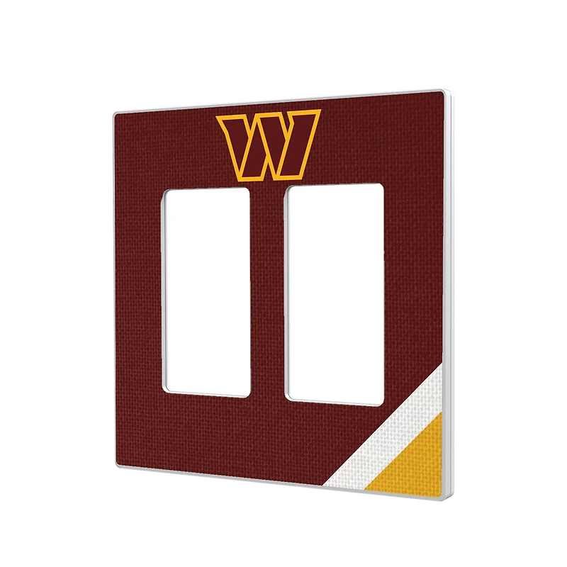 Keyscaper Washington Commanders Diagonal Stripe Double Rocker Light Switch Plate