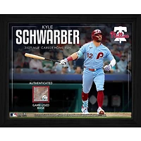 Kyle Schwarber Philadelphia Phillies Framed 9" x 11" 350th Career Homerun Photograph with a Piece of Game-Used Base