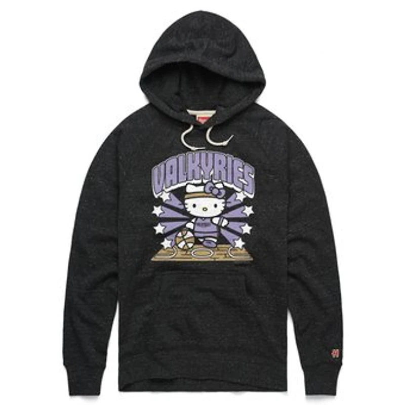 Unisex Homage Charcoal Golden State Valkyries x Hello Kitty Dribble Stars Tri-Blend Hoodie