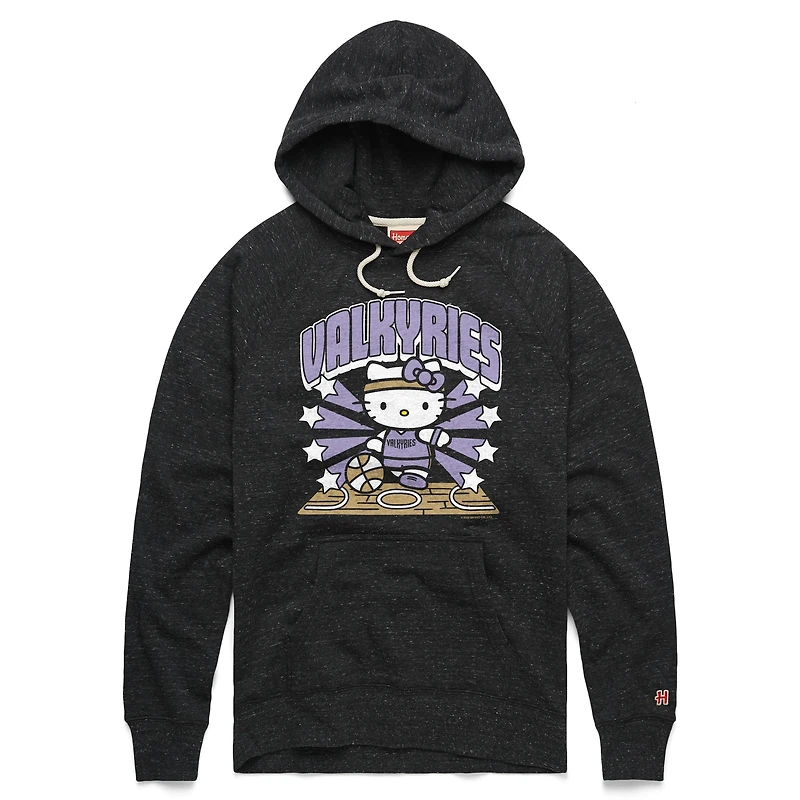 Unisex Homage Charcoal Golden State Valkyries x Hello Kitty Dribble Stars Tri-Blend Hoodie