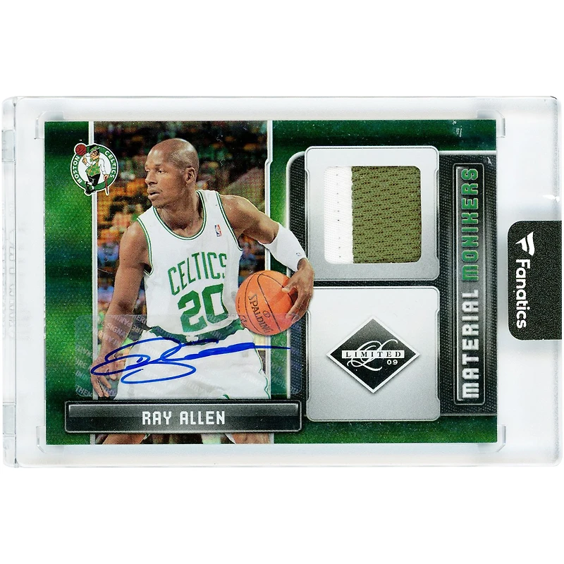 Ray Allen Boston Celtics Autographed 2009 Panini Limited Relic #28 #9/10 Card