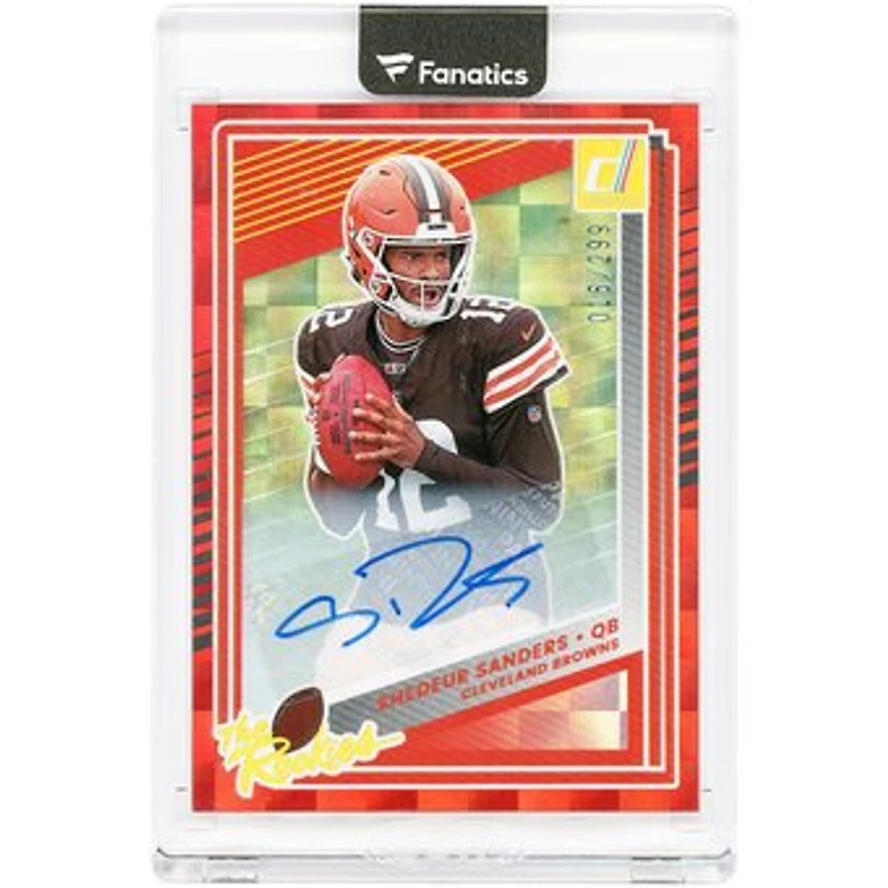 Shedeur Sanders Cleveland Browns Autographed 2025 Panini Donruss The Rookies #5 #16/299 Rookie Card