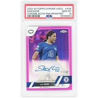 Sam Kerr Chelsea Autographed 2022-23 Topps Chrome UWCL Pink Prism Refractor #A-SK #69/150 PSA Authenticated 10 Card