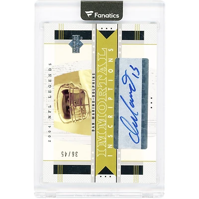 Dan Marino Miami Dolphins Autographed 2004 Upper Deck Legends Immortal Inscriptions #II-DM #36/45 Card