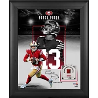 Brock Purdy San Francisco 49ers Facsimile Signature Framed 11" x 14" Showcase Collage with a Piece of Game-Used Football - Limited Edition of 250