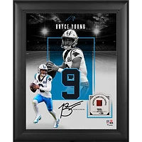 Bryce Young Carolina Panthers Facsimile Signature Framed 11" x 14" Showcase Collage with a Piece of Game-Used Football - Limited Edition of 250