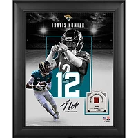 Travis Hunter Jacksonville Jaguars Facsimile Signature Framed 11" x 14" Showcase Collage with a Piece of Game-Used Football - Limited Edition of 250