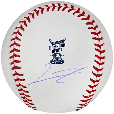 Junior Caminero Tampa Bay Rays Autographed 2026 MLB Home Run Derby Logo Baseball