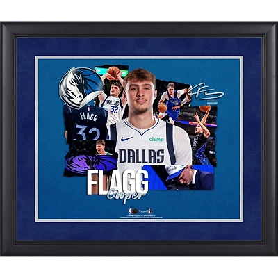 Cooper Flagg Dallas Mavericks Facsimile Signature Framed 16" x 20" Scrapbook Collage