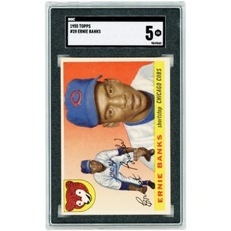 Ernie Banks Chicago Cubs 1955 Topps #28 SGC Authenticated 5 Card