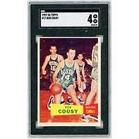 Bob Cousy Boston Celtics 1957-58 Topps #17 SGC Authenticated 4 Rookie Card