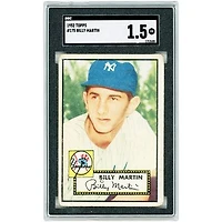 Billy Martin New York Yankees 1952 Topps #175 SGC Authenticated 1.5 Rookie Card