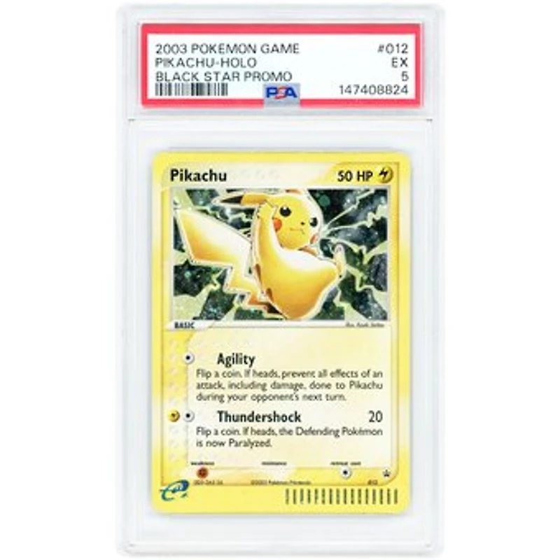 Pikachu 2003 Pokemon Black Star Promo #012 PSA Authenticated 5 Card
