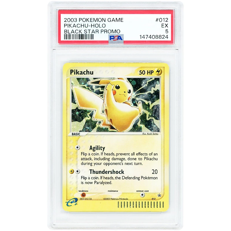Pikachu 2003 Pokemon Black Star Promo #012 PSA Authenticated 5 Card