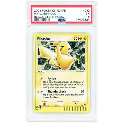 Pikachu 2003 Pokemon Black Star Promo #012 PSA Authenticated 5 Card
