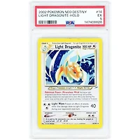 Light Dragonite 2002 Pokemon Neo Destiny Holo Rare #14 PSA Authenticated 5 Card