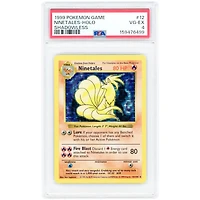 Ninetales 1999 Pokemon Base Set Shadowless Holo Rare #12 PSA Authenticated 4 Card