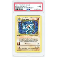 Machamp 1999 Pokemon Base Set 1st Edition Shadowless Holo Rare #8 PSA Authenticated 4 Card