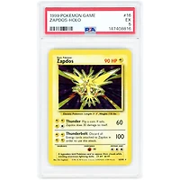 Zapdos 1999 Pokemon Base Set Holo Rare #16 PSA Authenticated Card