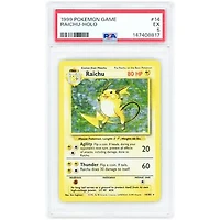 Raichu 1999 Pokemon Base Set Holo Rare #14 PSA Authenticated 5 Card