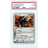 Aggron EX 2003 Pokemon EX Sandstorm Holo Rare #95 PSA Authenticated 4 Card