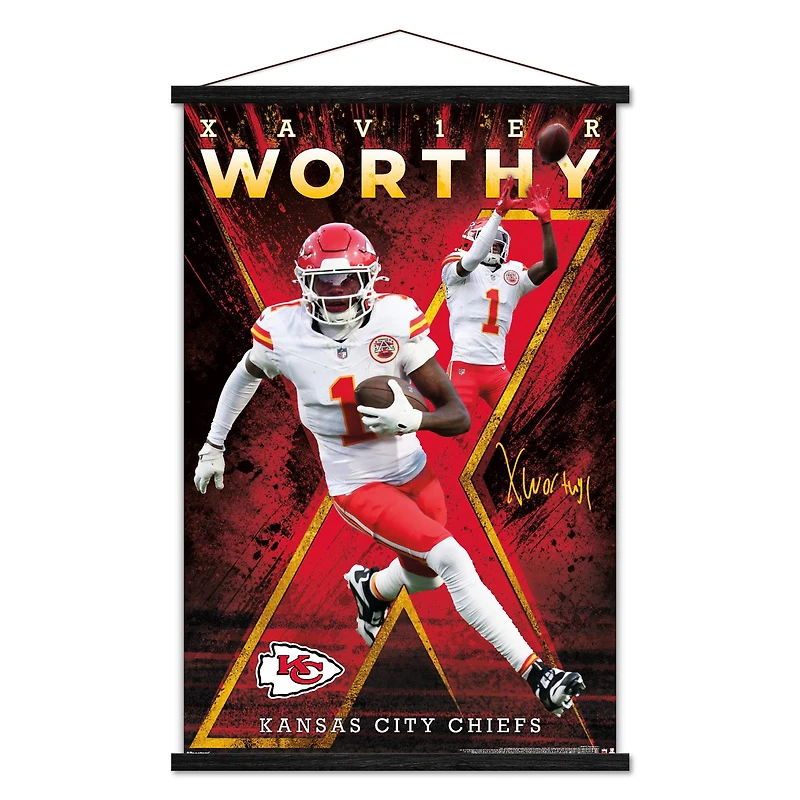 Xavier Worthy Kansas City Chiefs 23" x 34" Poster
