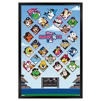 MLB 23" x 34" Framed Mascots Poster