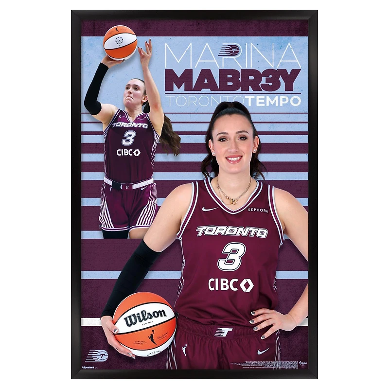 Marina Mabrey Toronto Tempo 23" x 34" Framed Team Poster