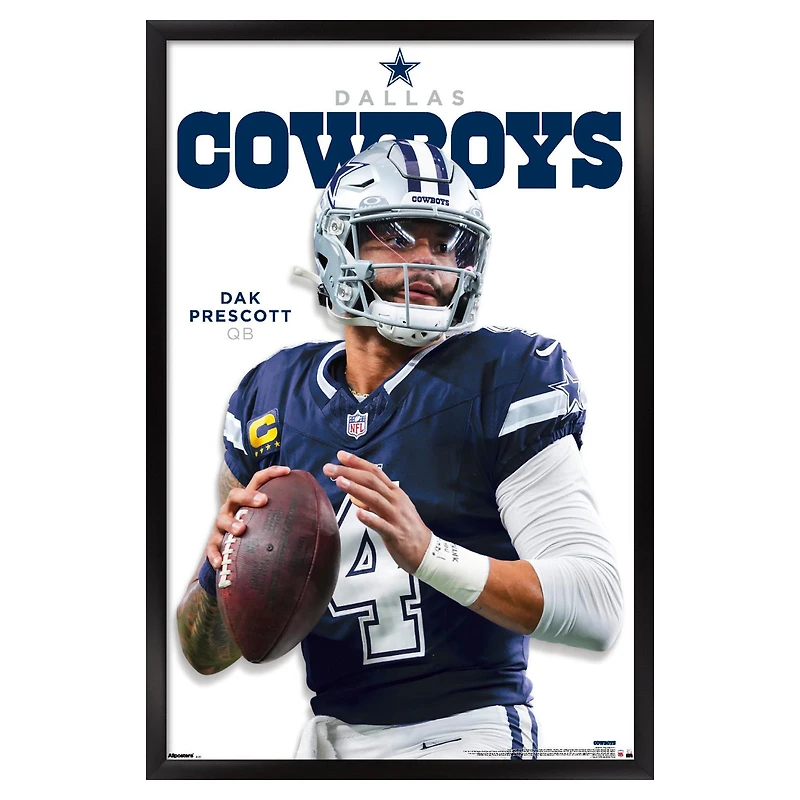 Dak Prescott Dallas Cowboys 23" x 34" Framed Poster