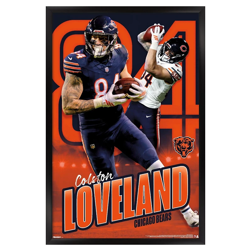 Colston Loveland Chicago Bears 23" x 34" Framed Poster